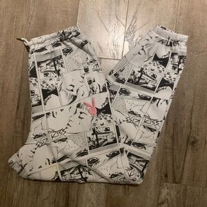 Playboy Sweatpants, Size medium but can be tightened or loosened by the strings
